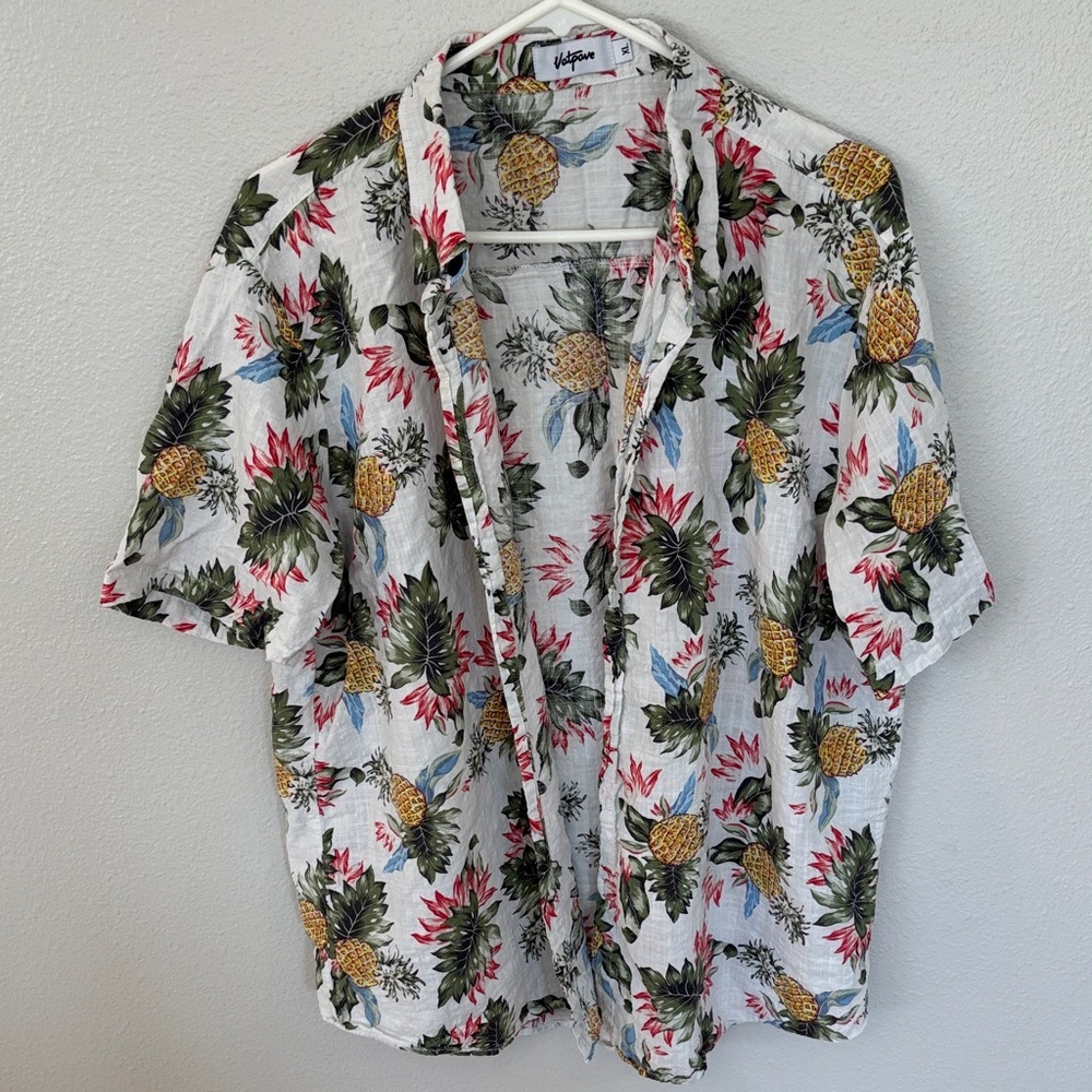 Tropical Pineapple Print Men's Casual Shirt -250sku